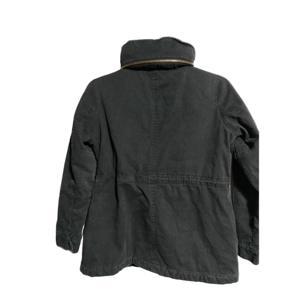 Steve Madden black utility coat with zippered hood lots of pockets woman medium - Picture 6 of 8